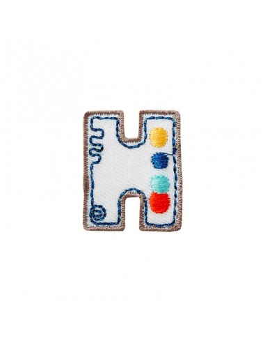 Applicatie, Patch, Strijkapplicatie: Enkele letter H kleurig