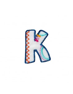 Applicatie, Patch, Strijkapplicatie: Enkele letter K kleurig