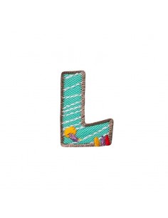 Applicatie, Patch, Strijkapplicatie: Enkele letter L kleurig
