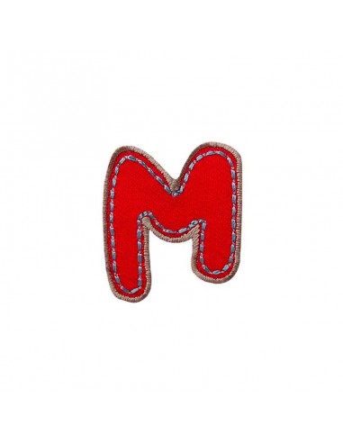 Applicatie, Patch, Strijkapplicatie: Enkele letter M kleurig