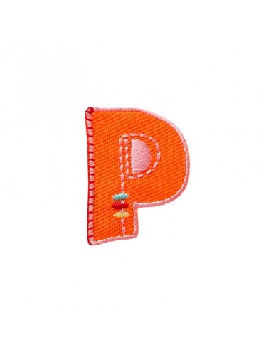 Applicatie, Patch, Strijkapplicatie: Enkele letter P kleurig
