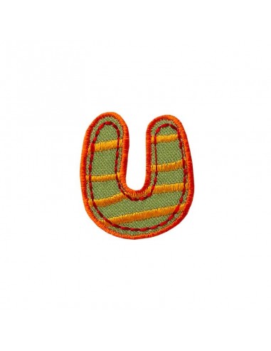 Applicatie, Patch, Strijkapplicatie: Enkele letter U kleurig