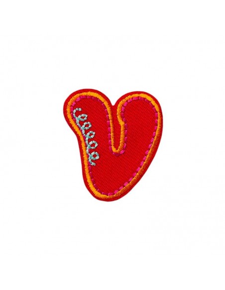 Appliques, Patch, Écusson thermocollant : Lettre unique V colorée