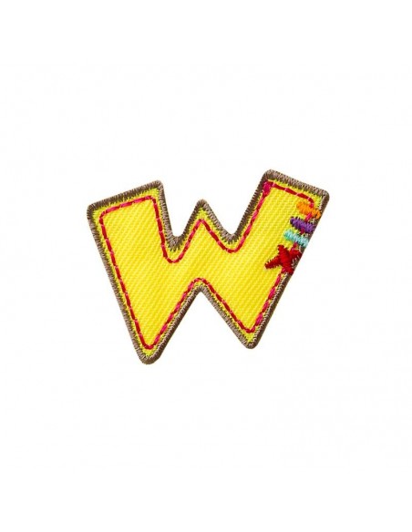 Appliques, Patch, Écusson thermocollant : Lettre unique W colorée