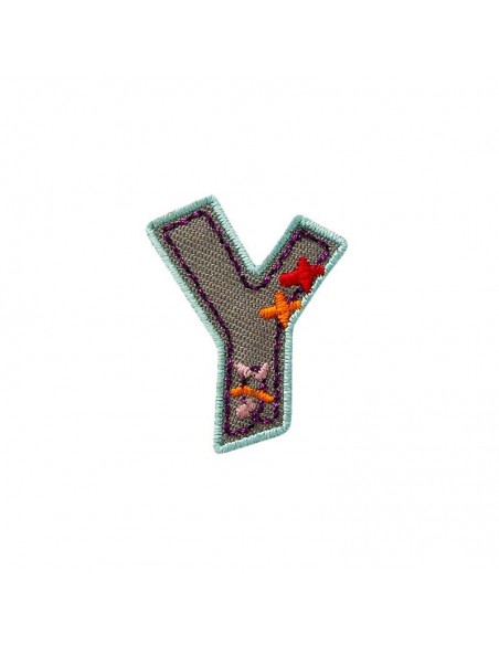 Appliques, Patch, Écusson thermocollant : Lettre unique Y colorée