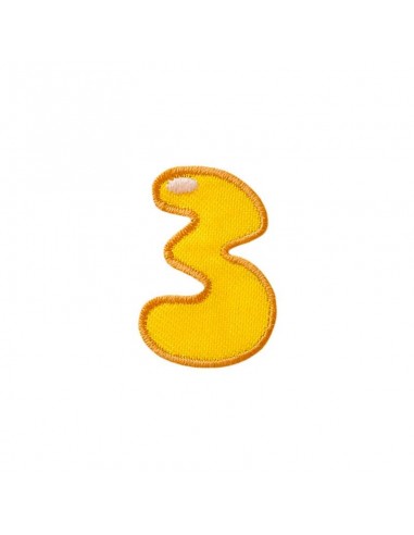 Appliques, Patch, Écusson thermocollant : Trois 3 Chiffre / Nombre
