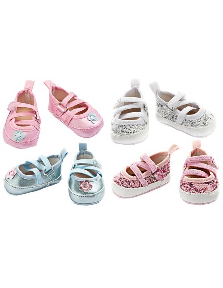 Ballerina met klittenbandsluiting, lichtblauw (38-45cm)