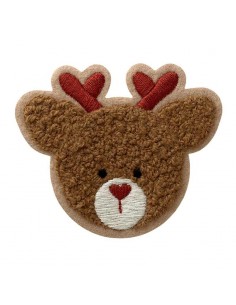 Applicatie, Patch, Strijkapplicatie: Rendier hoofd pluche