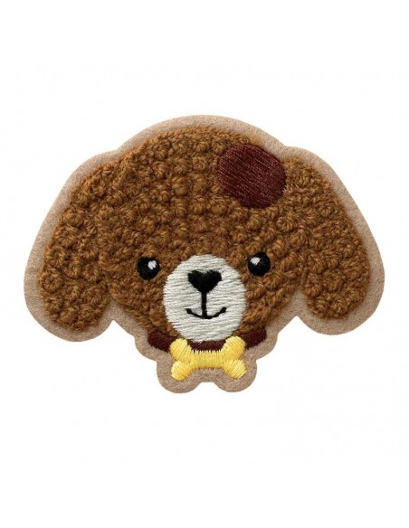 Applicatie, Patch, Strijkapplicatie: Honden hoofd pluche