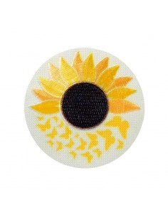 Applikation, Patch, Bügelbild: Recycl-Patch Sonnenblume