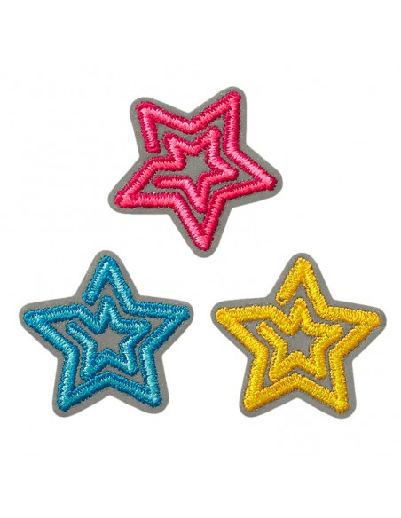 Appliques, Patch, Écusson thermocollant: Reflex étoiles 3 pcs.