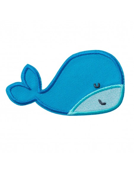 Appliqué, Patch, Iron-on: Blauwe Walvis