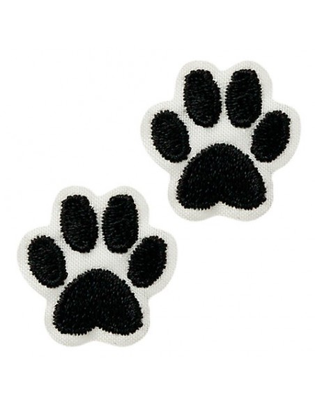 Applikation, Patch, Bügelbild: Pfote klein 2 Stück