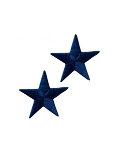 Applikation,Patch,Aufbügler: Stern blau 2 Stück
