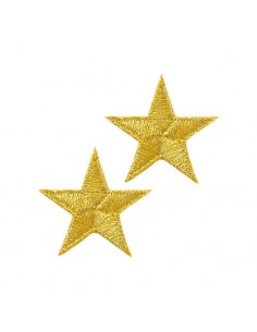 Appliqué, Patch, Iron-on: Ster goud 2 stuks