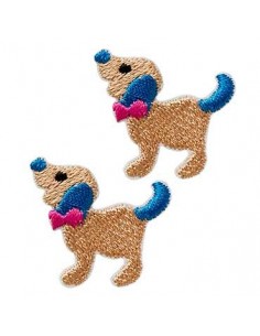 Applicatie, patch, Iron-on: Hond 2 stuks