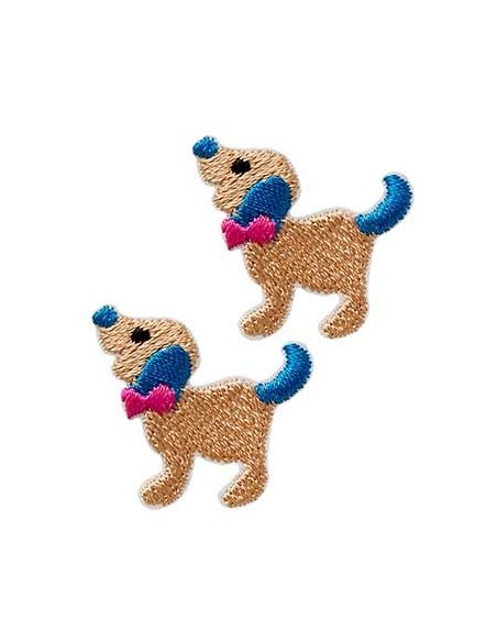 Applicatie, patch, Iron-on: Hond 2 stuks