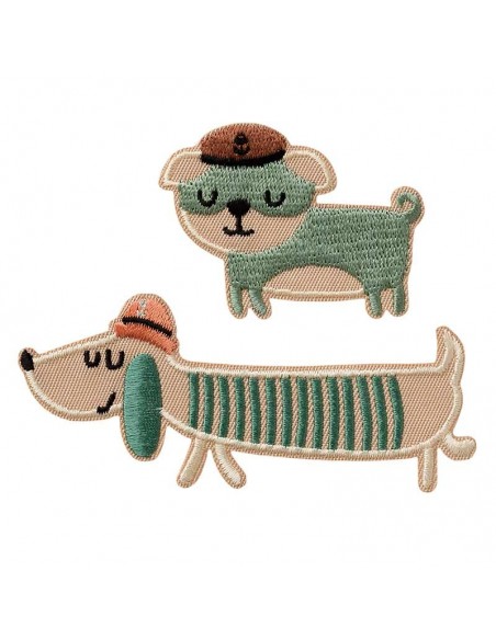 Appliques, Patch, Écusson thermocollant : Chiens Maritim 2 pièces