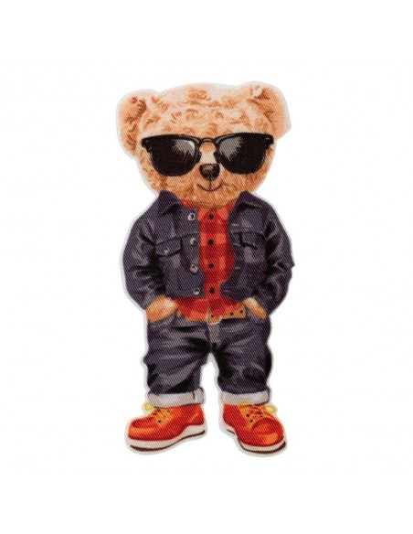 Appliques, Patch, Écusson thermocollant : Ours avec lunettes