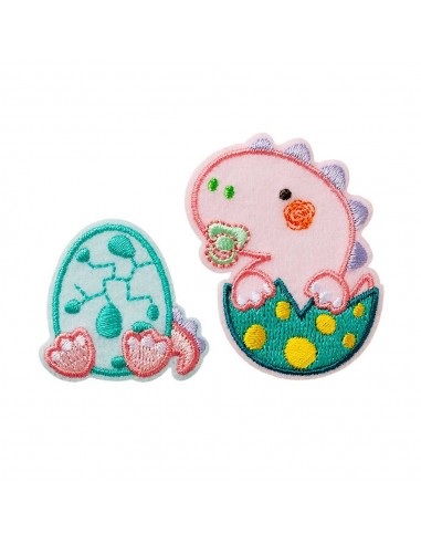 Applikation, Patch, Bügelbild: Dino Set 2tlg. Baby