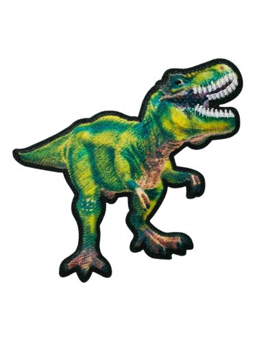 Applikation, Patch, Bügelbild: T-Rex grün