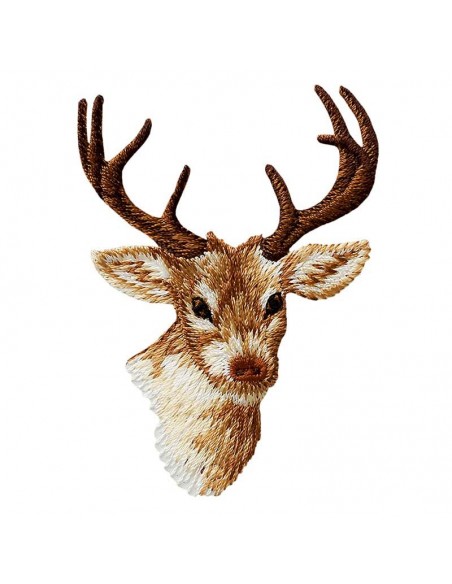 Appliques, Patch, Écusson thermocollant : Tête de cerf
