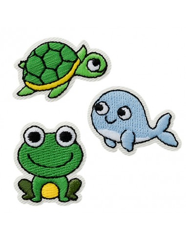 Applicatie, Patch, Strijkapplicatie: Recycle Patch Water World Trio