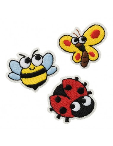 Appliques, Patch, Écusson thermocollant: Patch recyclé Trio d'animaux de prairie