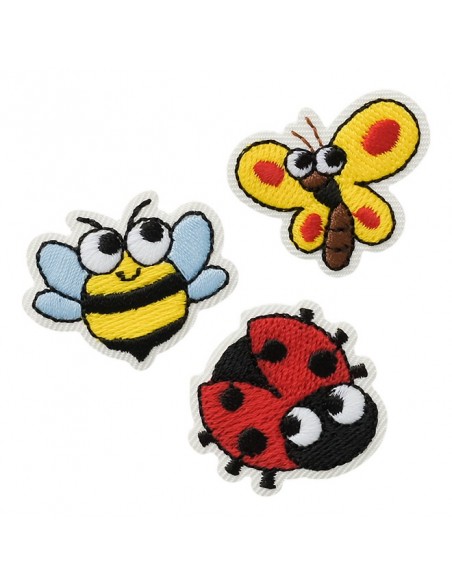 Appliques, Patch, Écusson thermocollant: Patch recyclé Trio d'animaux de prairie