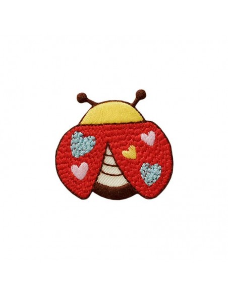 Appliques, Patch, Écusson thermocollant: Coeurs de coccinelle