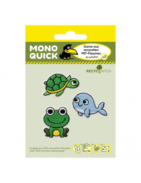 Appliques, Patch, Écusson thermocollant: Patch Recycl Monde aquatique Trio
