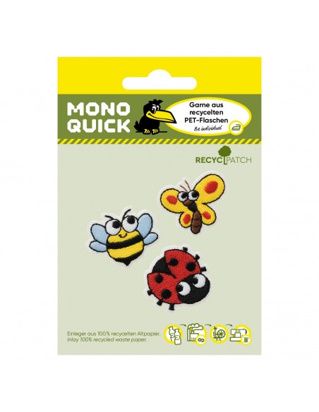 Appliques, Patch, Écusson thermocollant: Patch recyclé Trio d'animaux de prairie