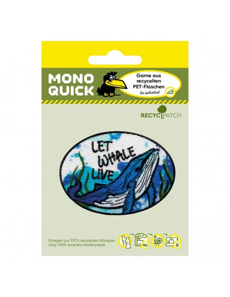 Appliques, Patch, Écusson thermocollant: Patch Recycl Baleines