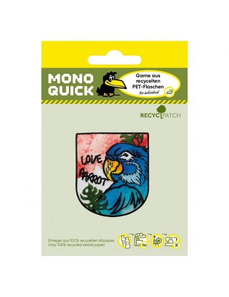 Appliques, Patch, Écusson thermocollant: Patch Recycl Perroquet