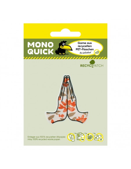 Appliques, Patch, Écusson thermocollant: Yoga mains Recycl-Patch